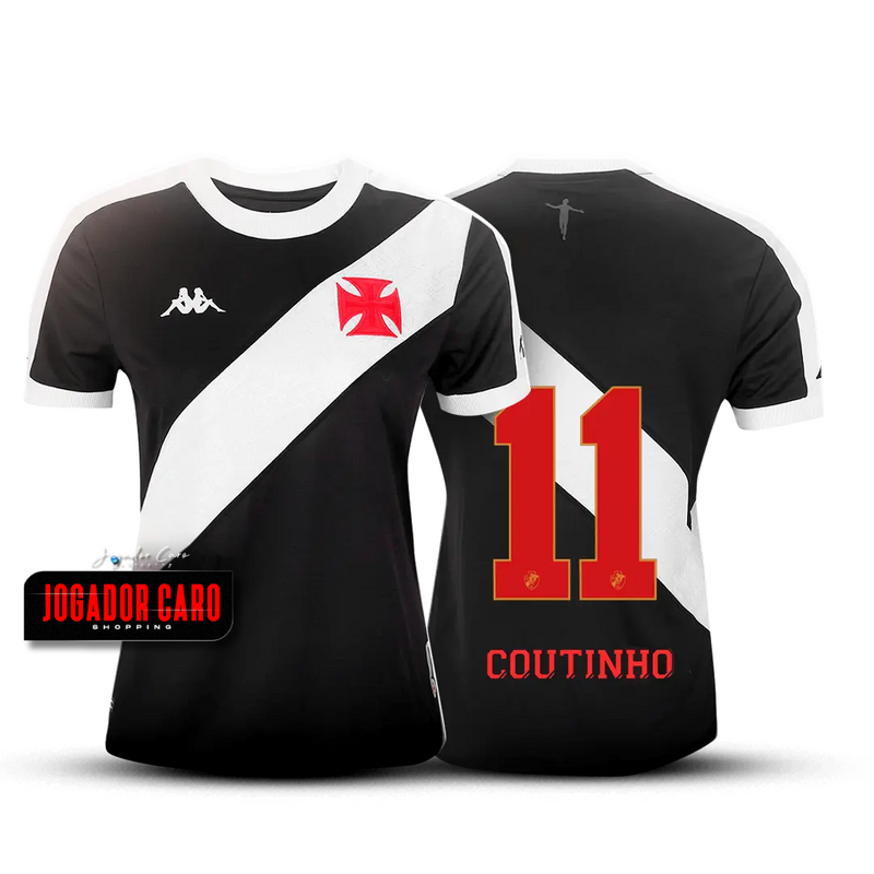 Camisa Vasco da Gama l 2024/25 Preta + COUTINHO