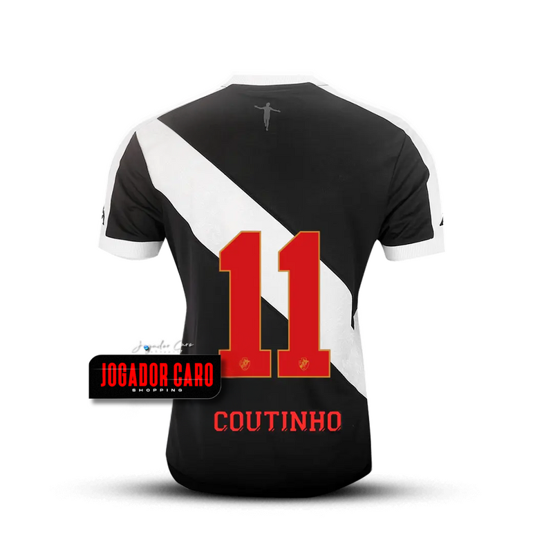 Camisa Vasco da Gama l 2024/25 Preta + COUTINHO