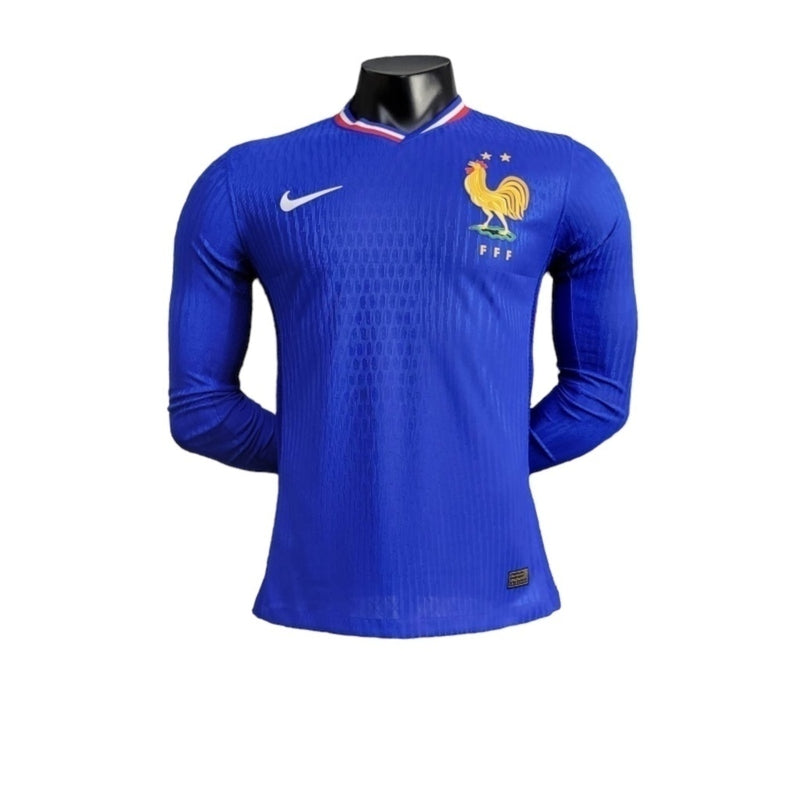 Camisa França Home 24/25 manga longa Masculina Jogador