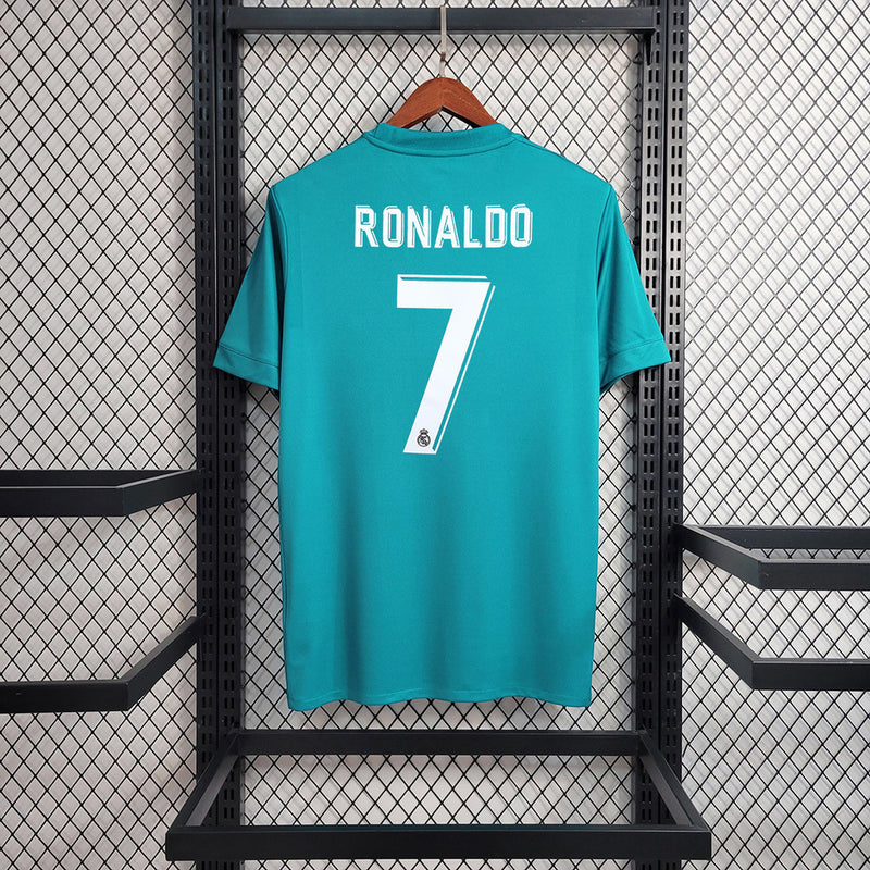 Camisa Real Madrid lll Azul 2017/18 Masculina  - Modelo Retrô