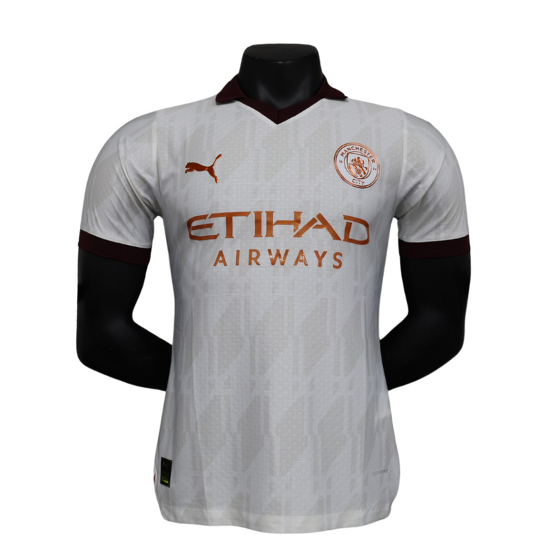 Camisa Manchester City Away 23/24 Branca - Versão Jogador