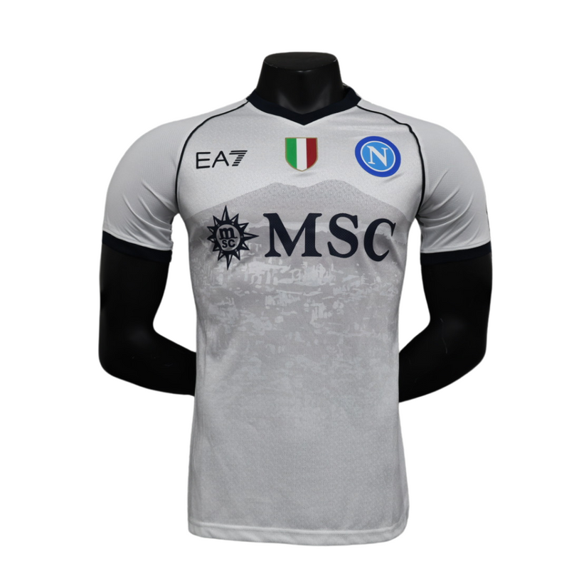 Camisa Napoli Away 23/24 Branco - Versão Jogador