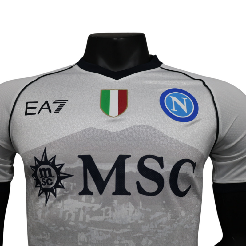 Camisa Napoli Away 23/24 Branco - Versão Jogador