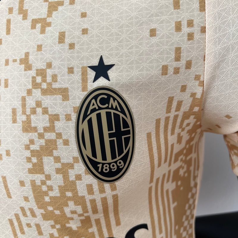 Camisa AC Milan Edição Especial 23/24 Creme - Versão  Jogador