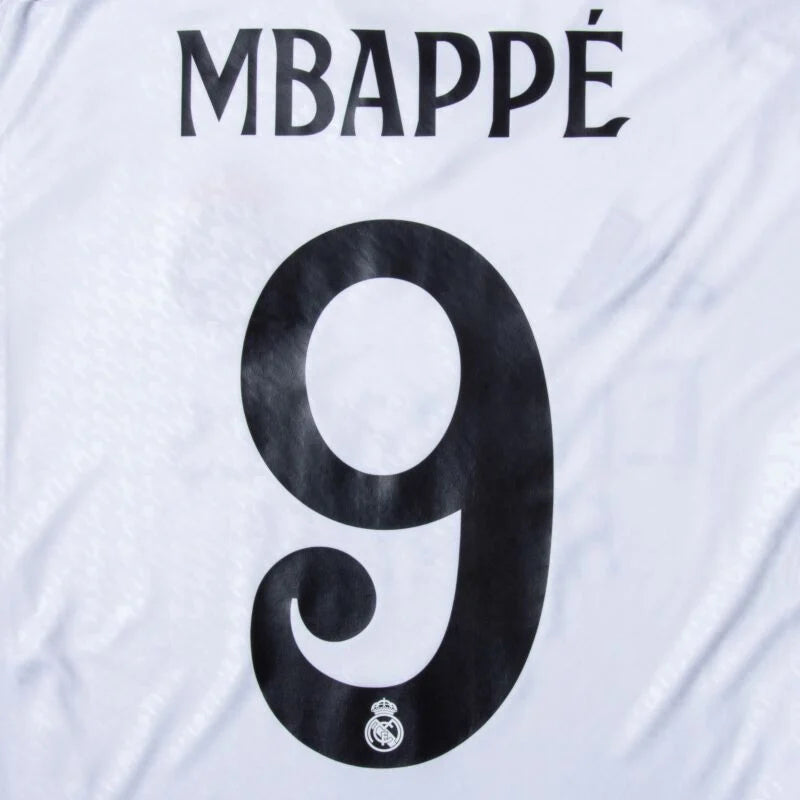 Camisa Real Madrid Home 24/25 Branco + MBAPPE 9 - Modelo Torcedor