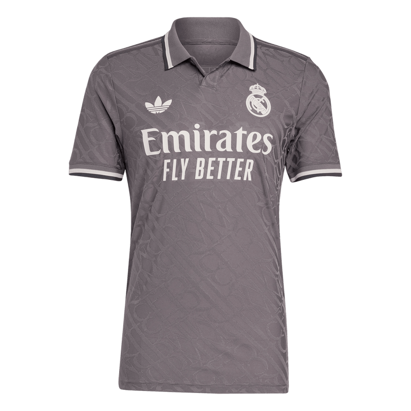 Camisa Real Madrid lll 2024/25 Cinza Carvão - Modelo Torcedor