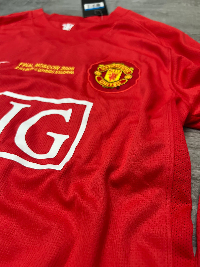 Camisa Manchester United Manga Longa Vermelho 2007/08 Masculino - Modelo Retrô