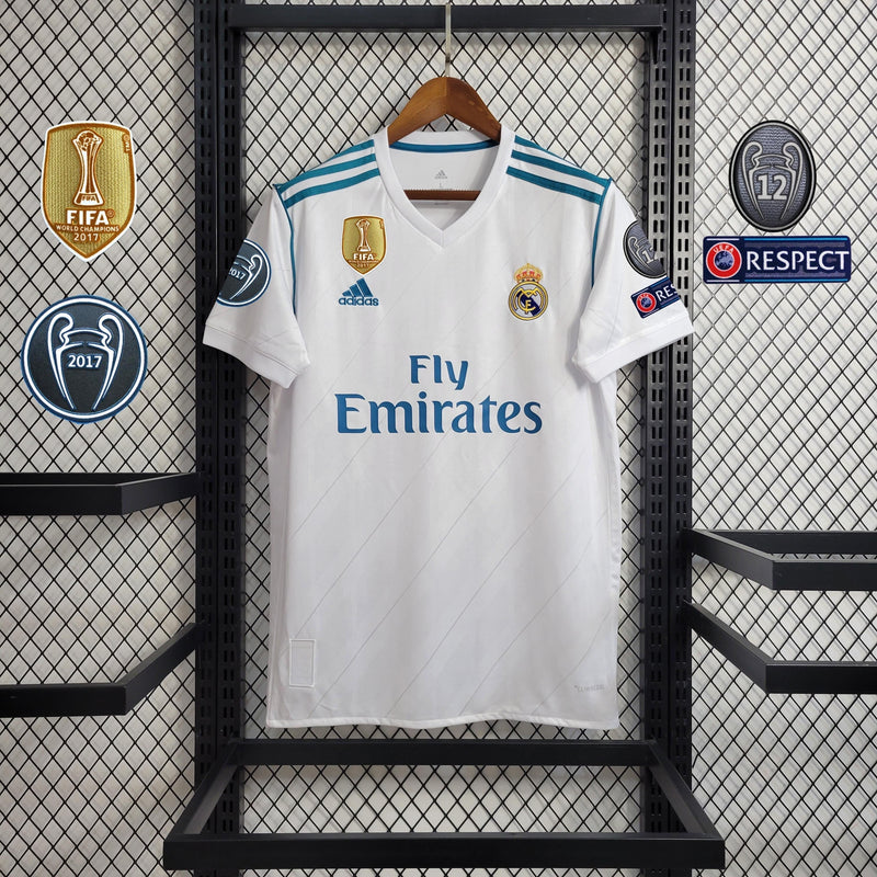 Camisa Real Madrid Home (1) 2017/18 Adidas Retrô Masculina