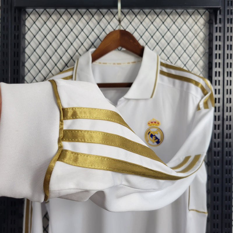 Camisa Real Madrid Home 2011/12 Adidas Retrô Manga Longa Masculina