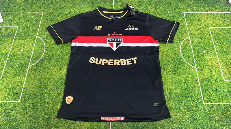Camisa São Paulo III 2025/26 Preto + Dourado - Versão Jogador
