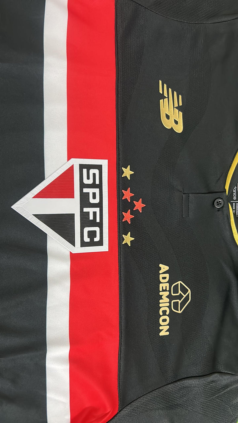 Camisa São Paulo III 2025/26 Preto + Dourado - Versão Jogador