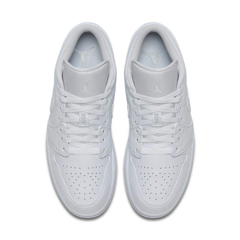 Tênis Nike Air Jordan 1 Low Triple White Logo (GS) - Rei da Pelada