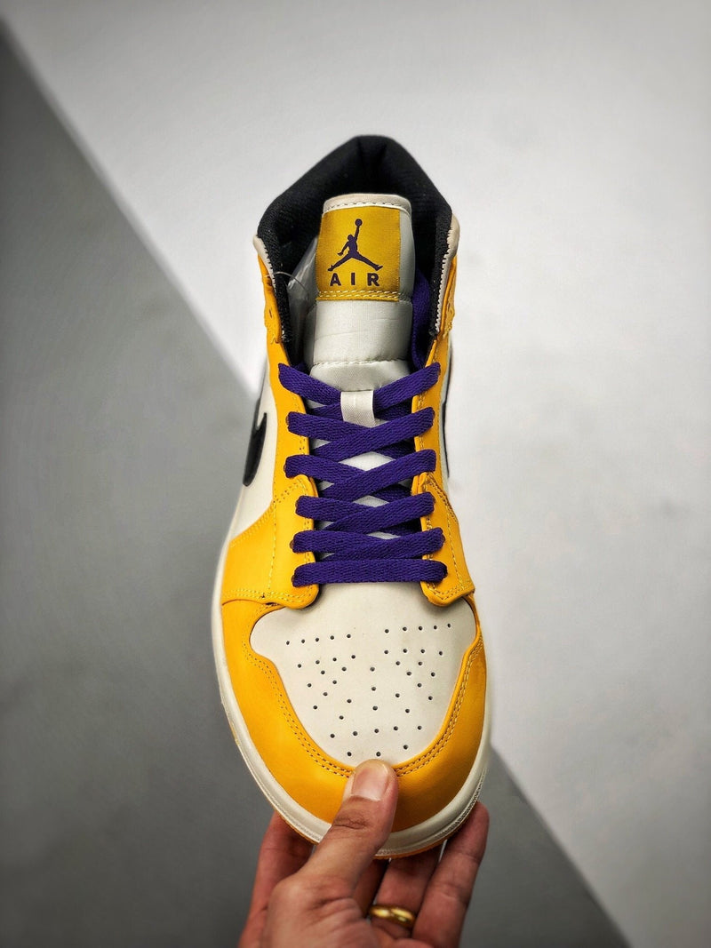 Tênis Nike Air Jordan 1 Mid SE "Lakers" - Rei da Pelada