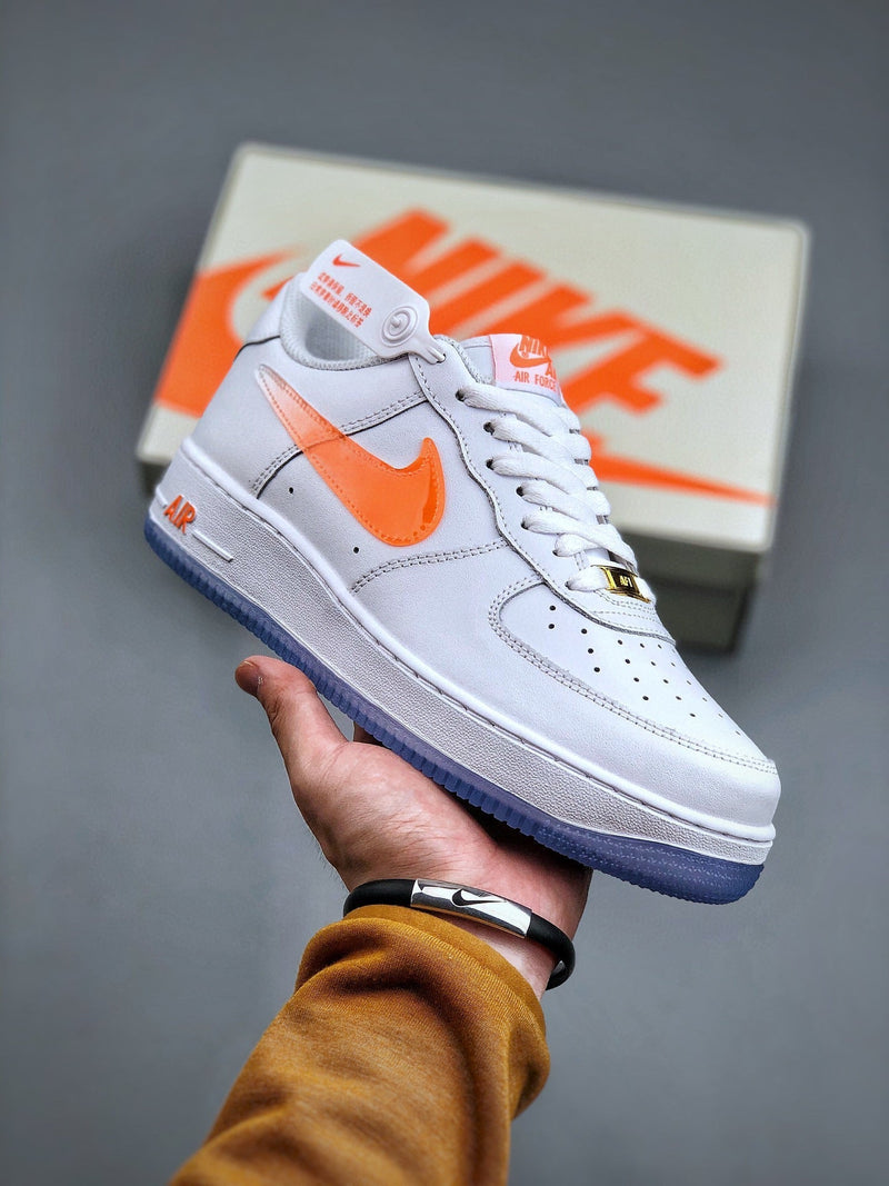 Tênis Nike Air Force 1 Low Orange White - Rei da Pelada