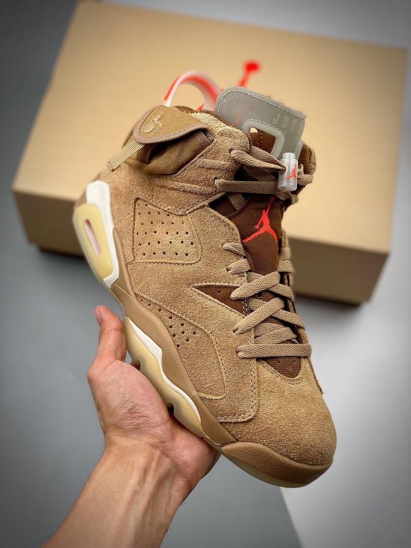 Tênis Nike Air Jordan 6 Retro SP British Khaki Travis Scott - Rei da Pelada