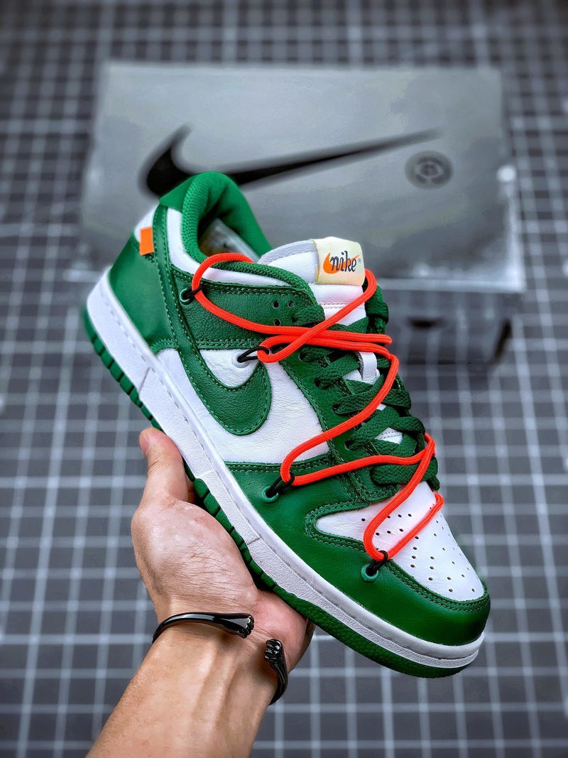 Tênis Nike SB Dunk Low x Off-White 'Pine Green' - Rei da Pelada