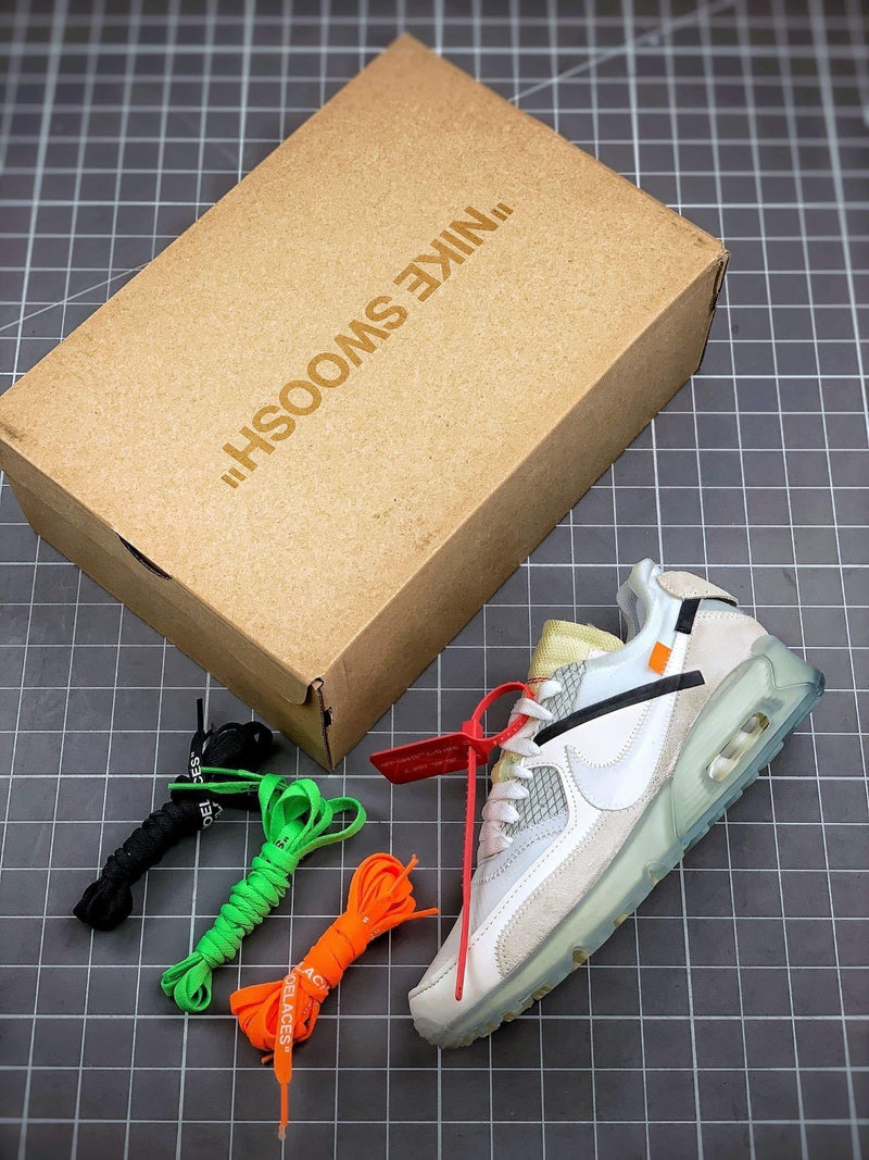 Tênis Nike Air Max 90 x OFF-White Branco - Rei da Pelada