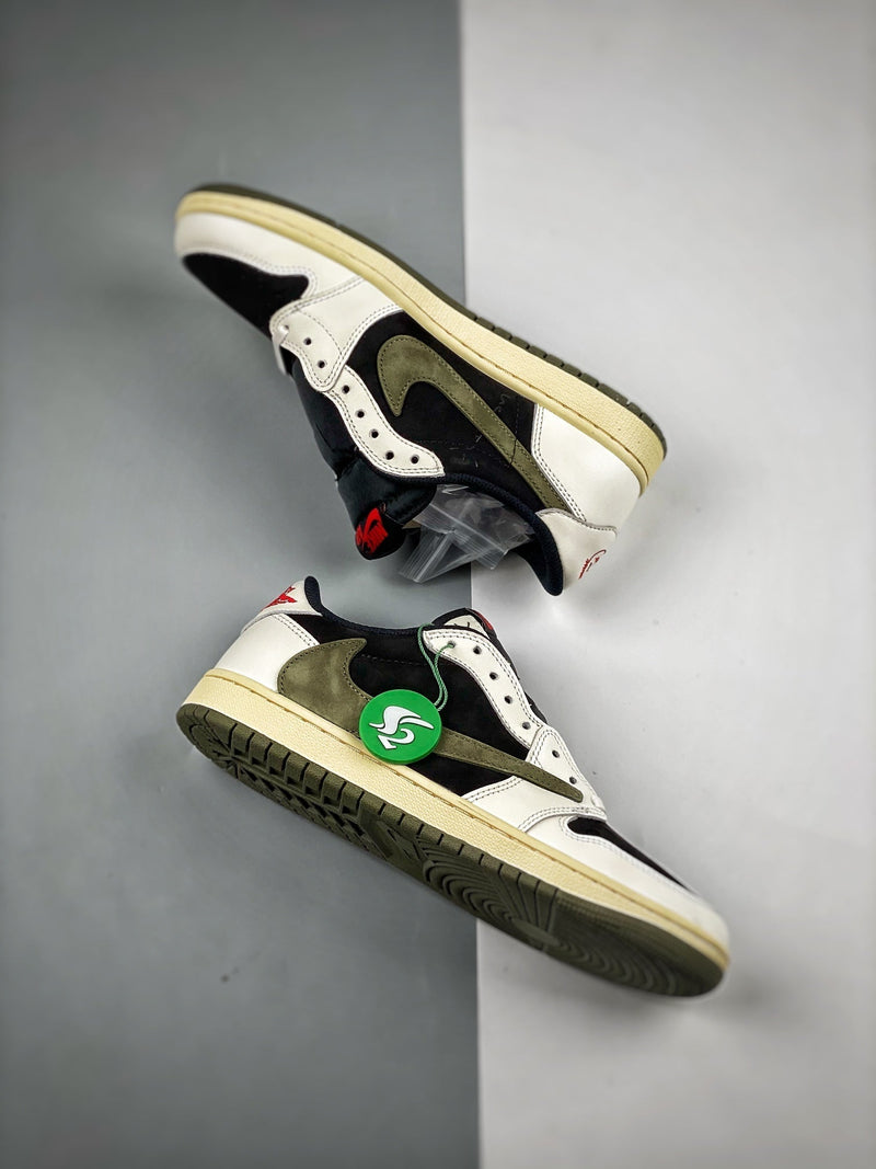 Tênis Travis Scott x Nike Air Jordan 1 Low 'Olive' - Rei da Pelada