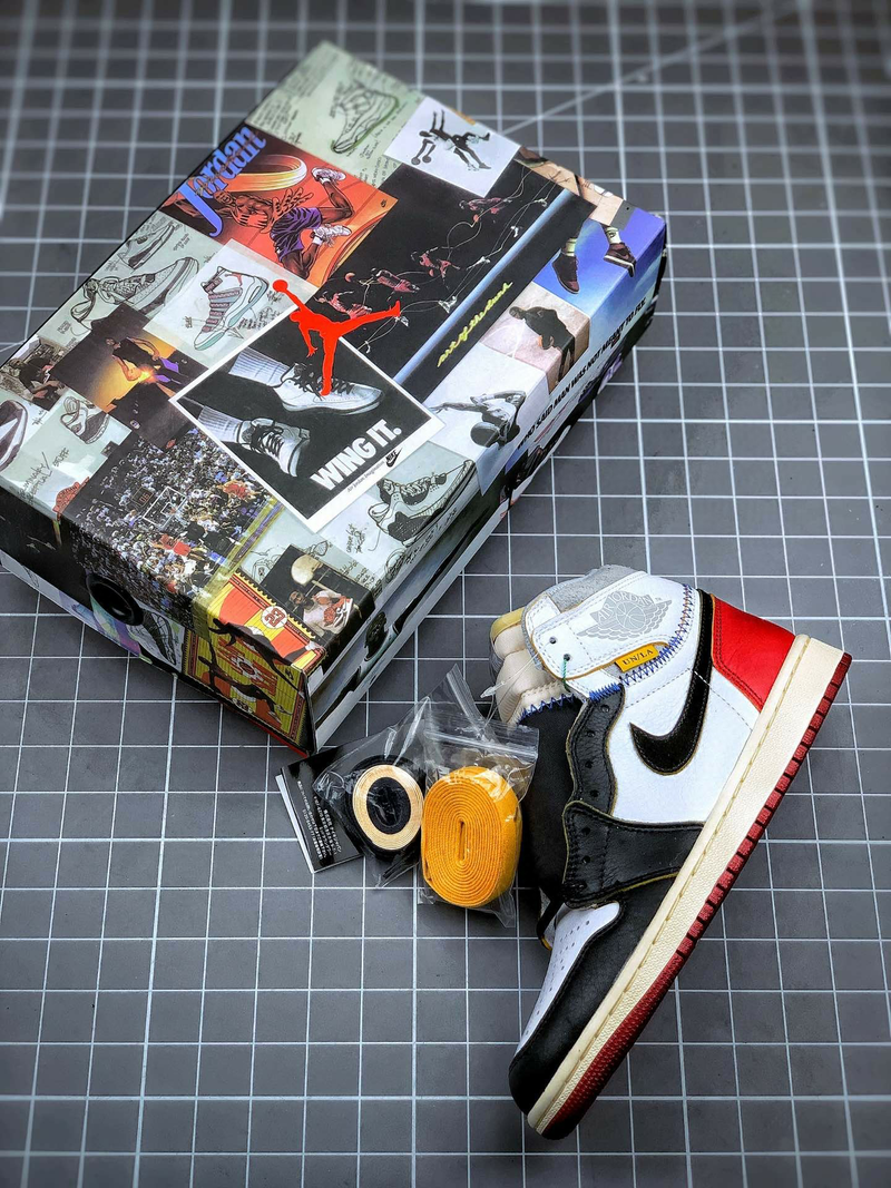 Tênis Nike Air Jordan 1 High "Union Los Angeles Black Toe" - Rei da Pelada