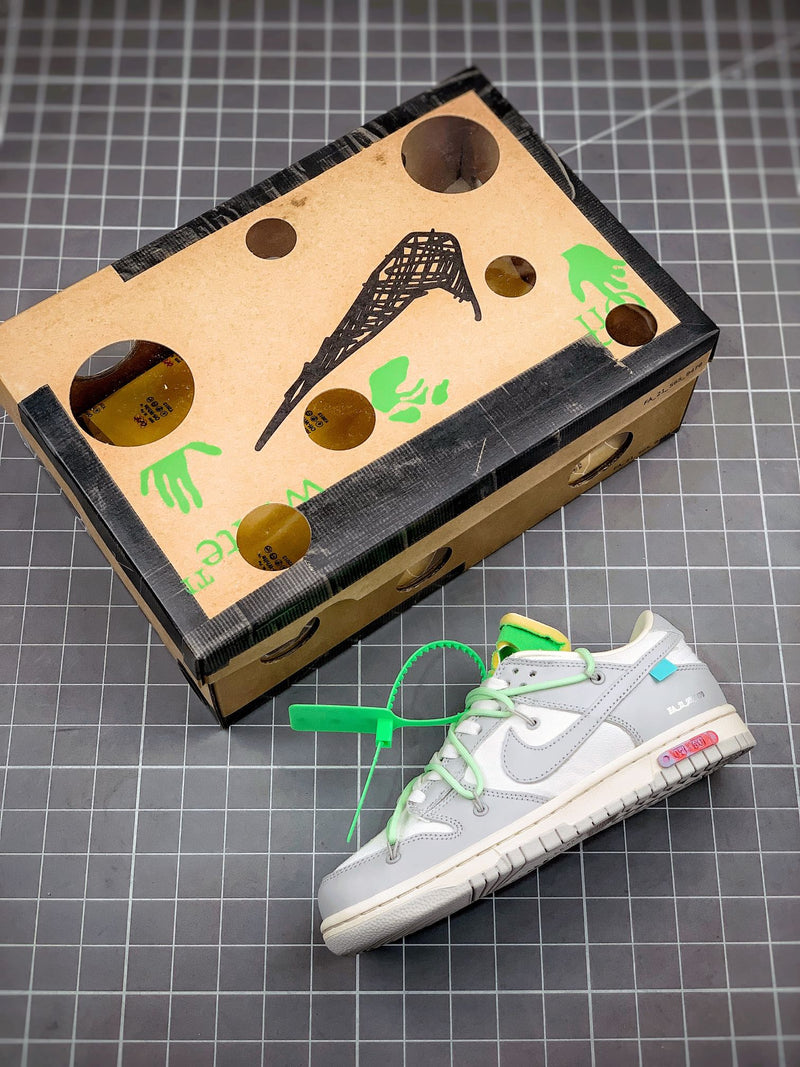 Tênis Nike SB Dunk Low x Off-White 'The 50 - Green' - Rei da Pelada