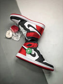 Tênis Nike Air Jordan 1 Retro High "Satin Black Toe" - Rei da Pelada