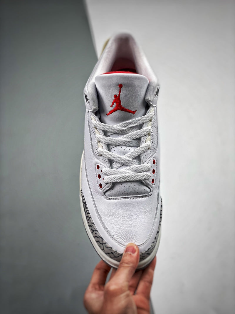 Tênis Nike Air Jordan 3 White Cement Reimagined" - Rei da Pelada