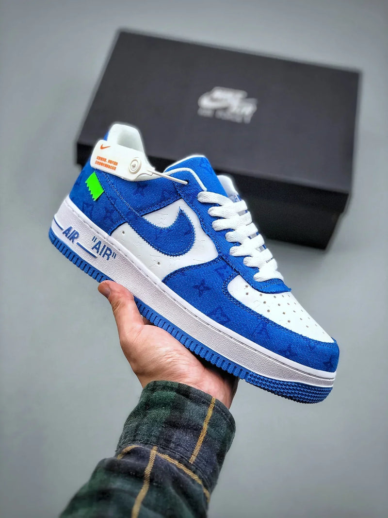 Tênis Nike Air Force 1 Low x "Louis Vuitton" Blue - Rei da Pelada