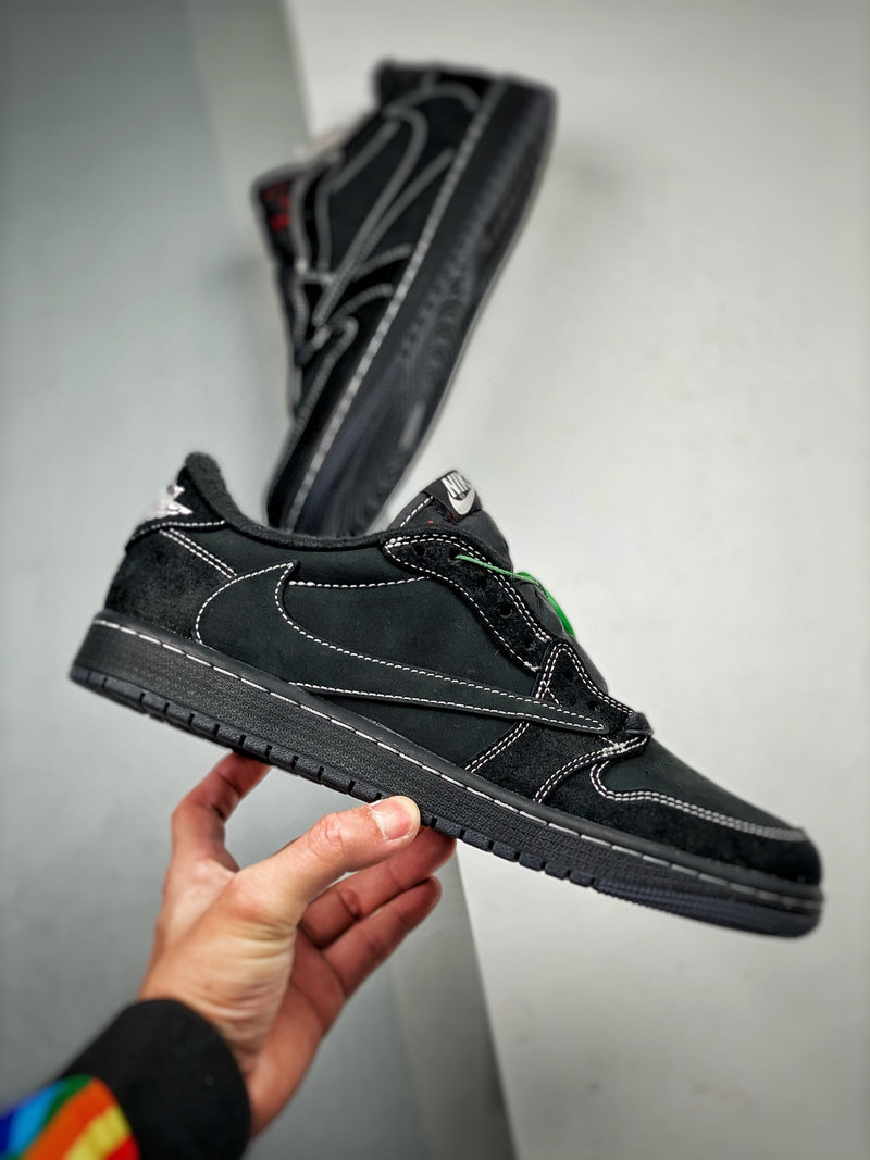 Tênis Travis Scott x Nike Air Jordan 1 Low 'Panthom Black' - Rei da Pelada