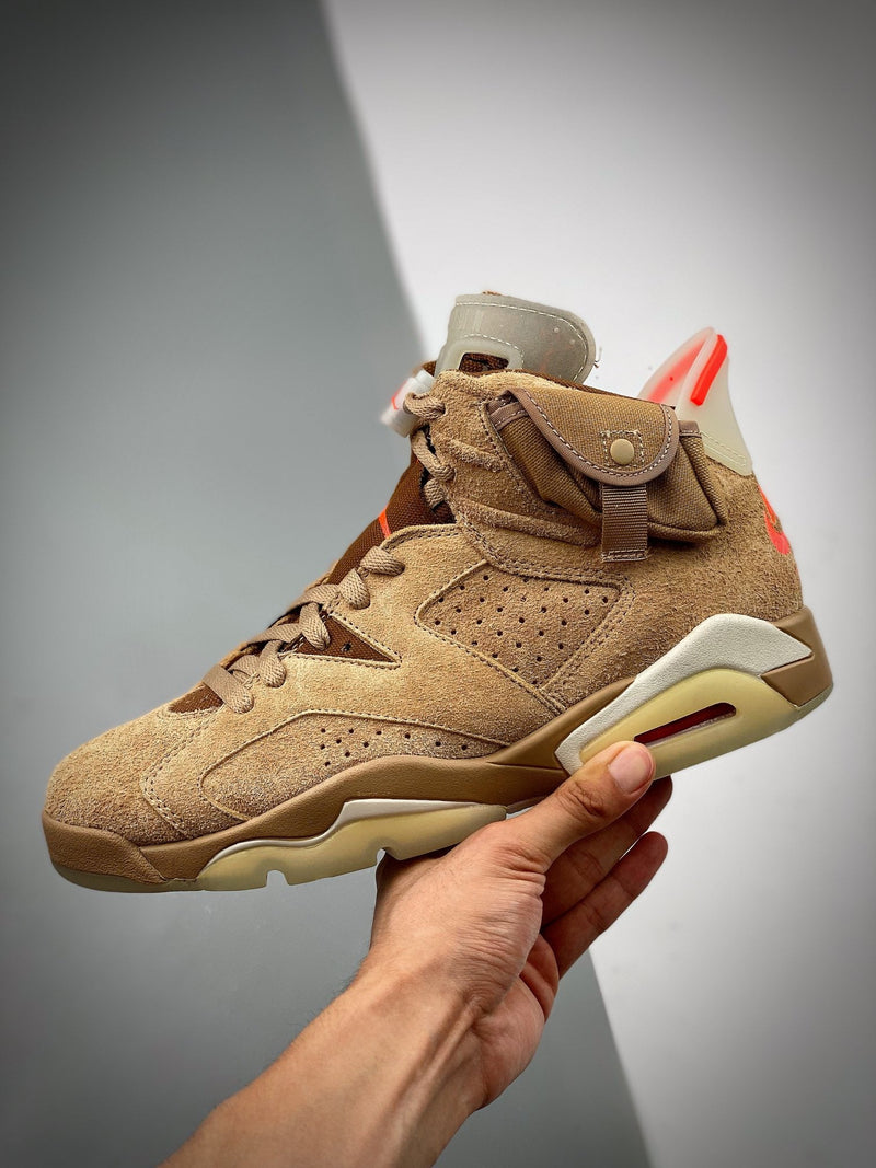 Tênis Nike Air Jordan 6 Retro SP British Khaki Travis Scott - Rei da Pelada