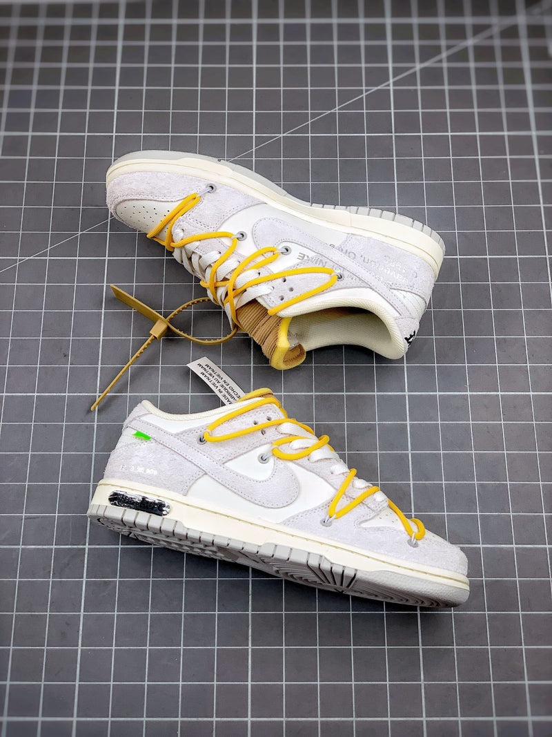 Tênis Nike SB Dunk Low x Off-White 'The 50 - Yellow' - Rei da Pelada