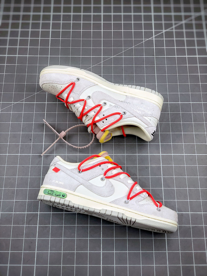 Tênis Nike SB Dunk Low x Off-White 'The 50 - Red' - Rei da Pelada