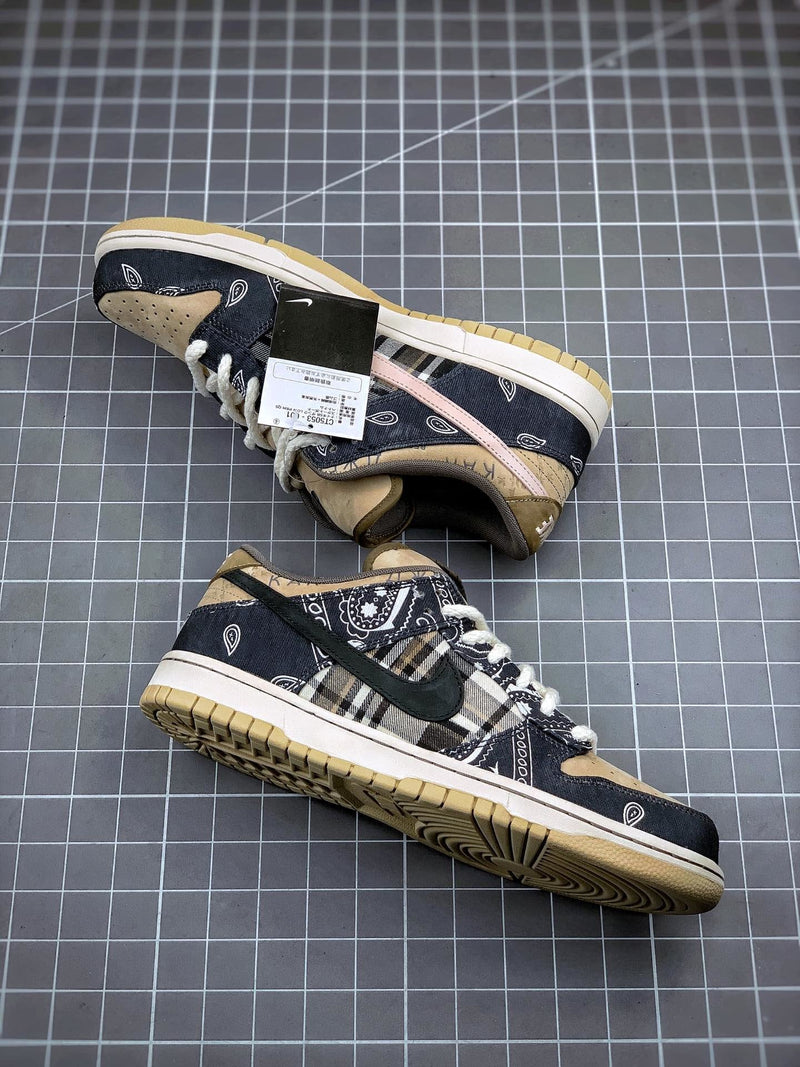 Tênis Travis Scott x Nike SB Dunk 'Cactus Jack' - Rei da Pelada