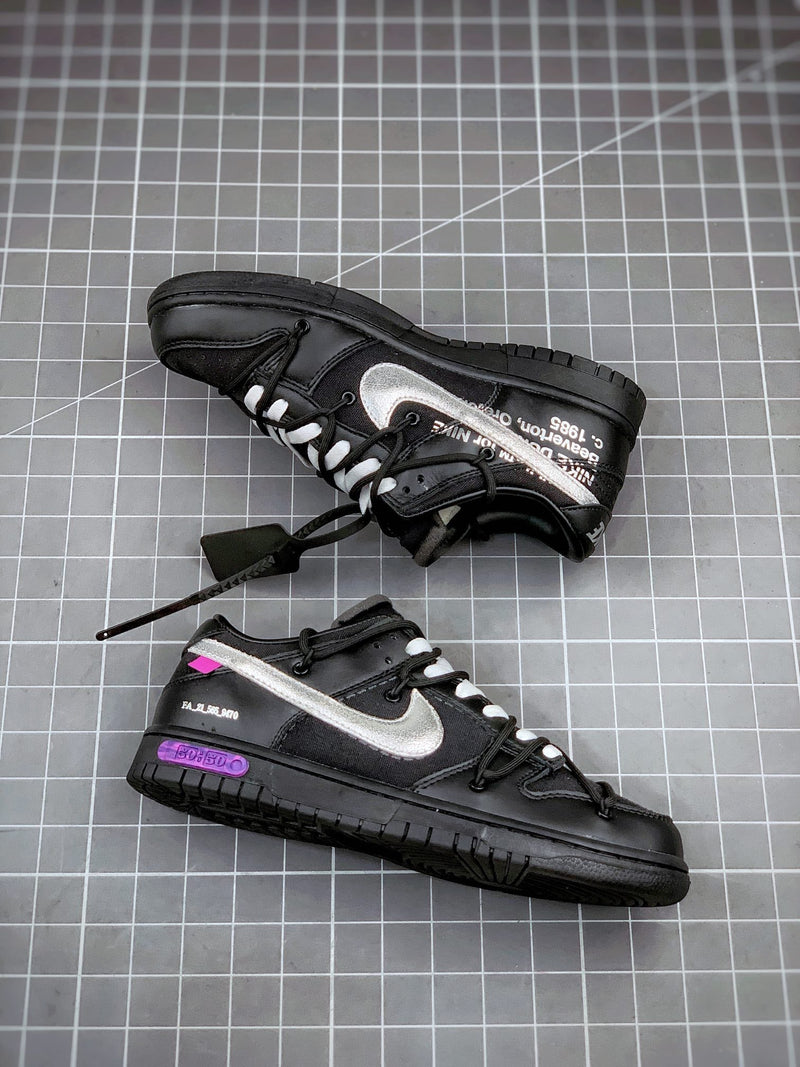 Tênis Nike SB Dunk Low x Off-White 'The 50 - Black' - Rei da Pelada