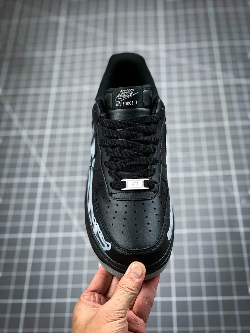 Tênis Nike Air Force 1 Low Skeleton Black - Rei da Pelada