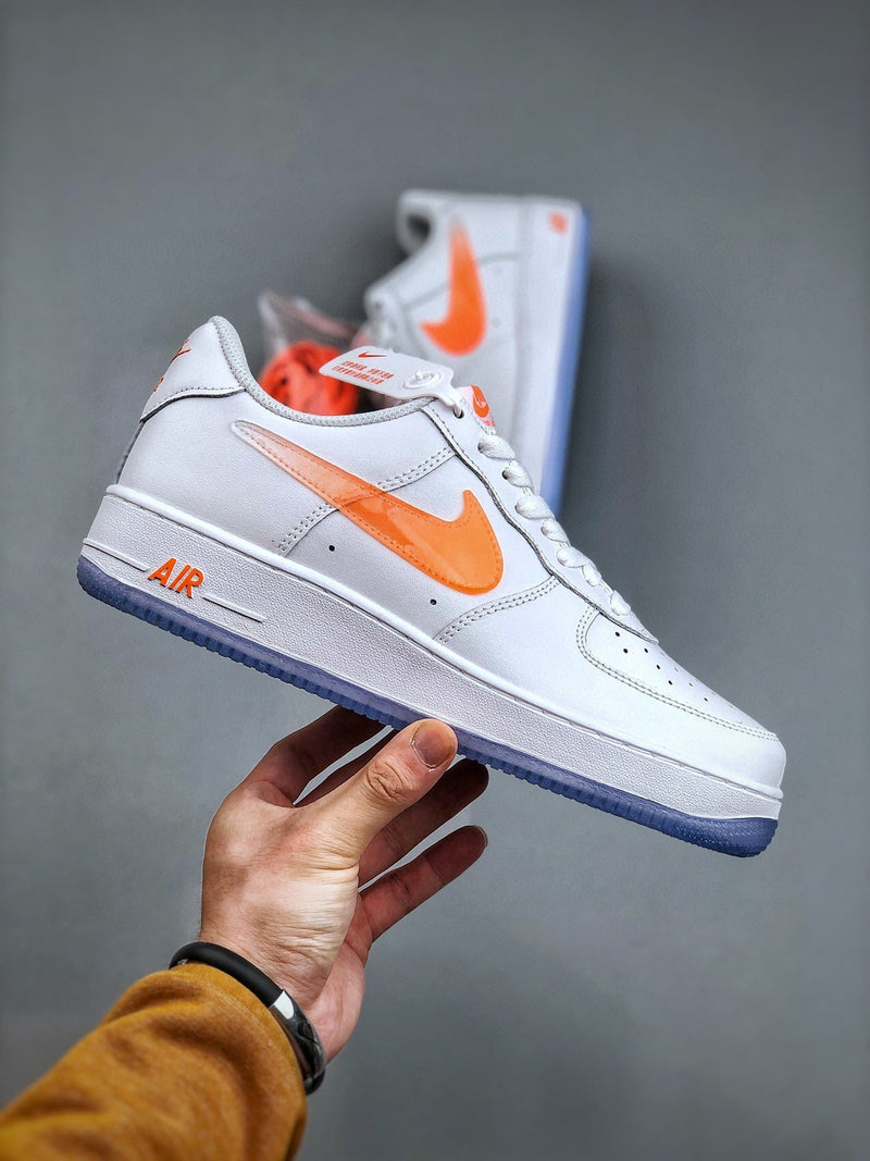 Tênis Nike Air Force 1 Low Orange White - Rei da Pelada