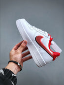 Tênis Nike Air Force 1 Low Double Swoosh Bright Crimson (GS) - Rei da Pelada