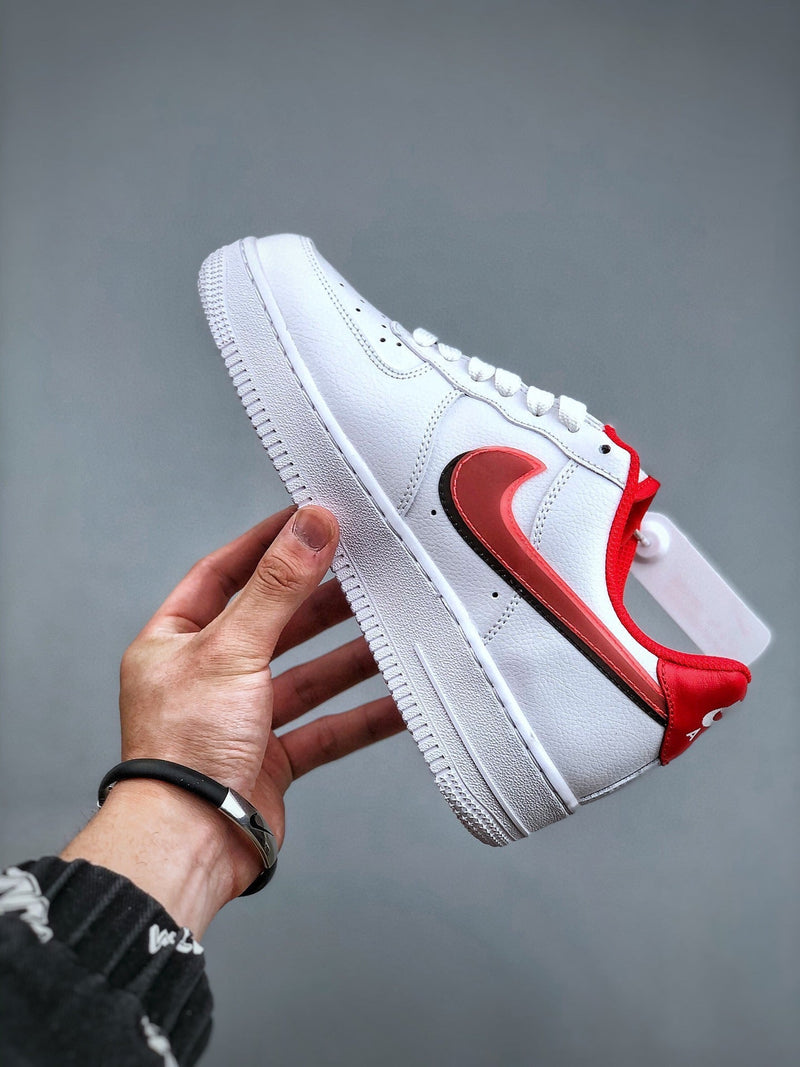 Tênis Nike Air Force 1 Low Double Swoosh Bright Crimson (GS) - Rei da Pelada