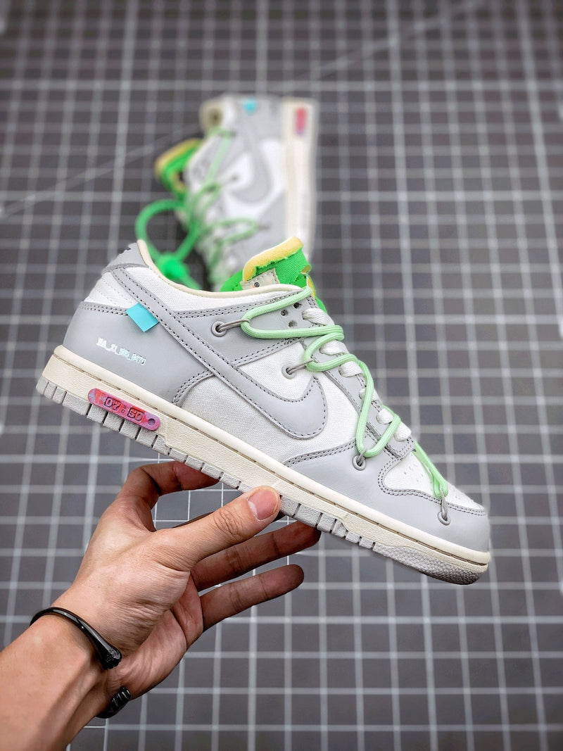 Tênis Nike SB Dunk Low x Off-White 'The 50 - Green' - Rei da Pelada