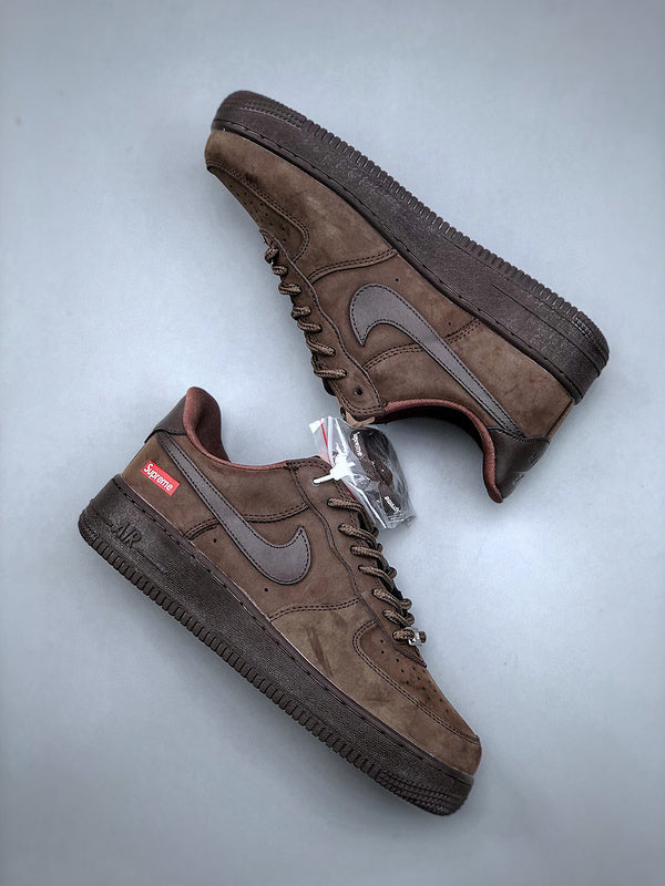 Tênis Nike Air Force 1 Low Supreme Baroque Brown - Rei da Pelada