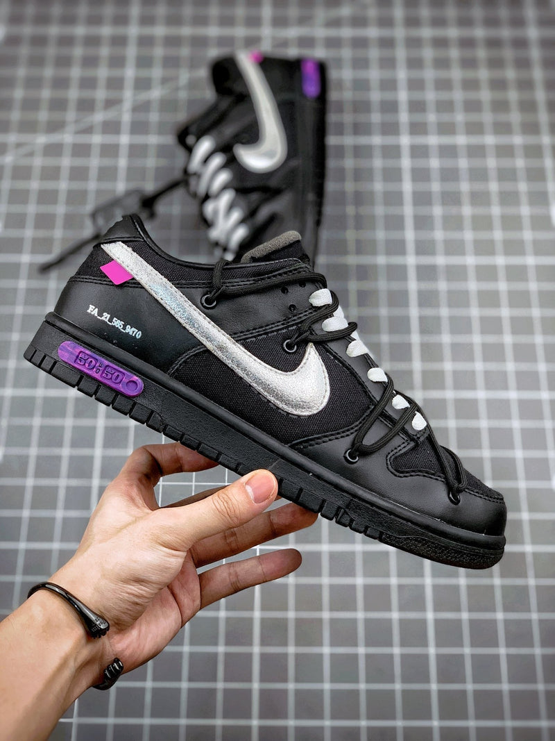 Tênis Nike SB Dunk Low x Off-White 'The 50 - Black' - Rei da Pelada