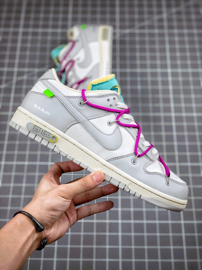 Tênis Nike SB Dunk Low x Off-White 'The 50 - Purple' - Rei da Pelada