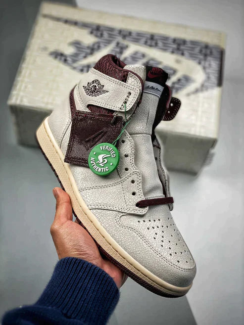 Tênis Nike x A Ma Maniere Air Jordan 1 High "Sail and Burgundy" - Rei da Pelada