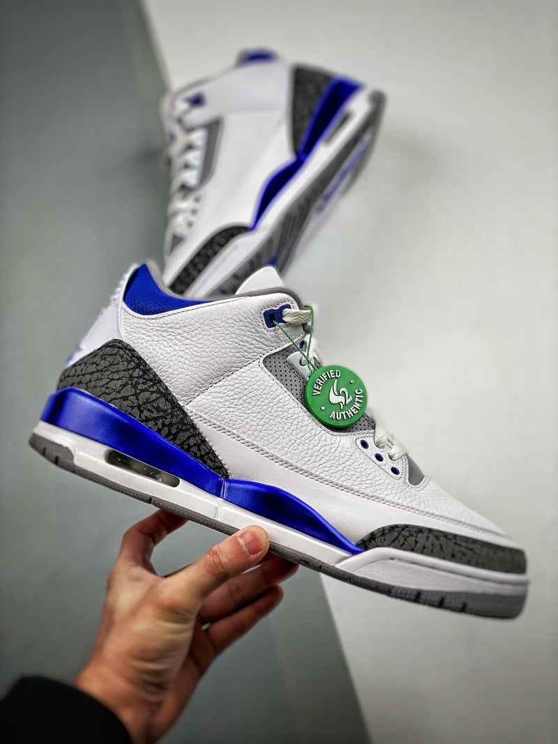 Tênis Nike Air Jordan 3 Retro "Racer Blue CT" - Rei da Pelada