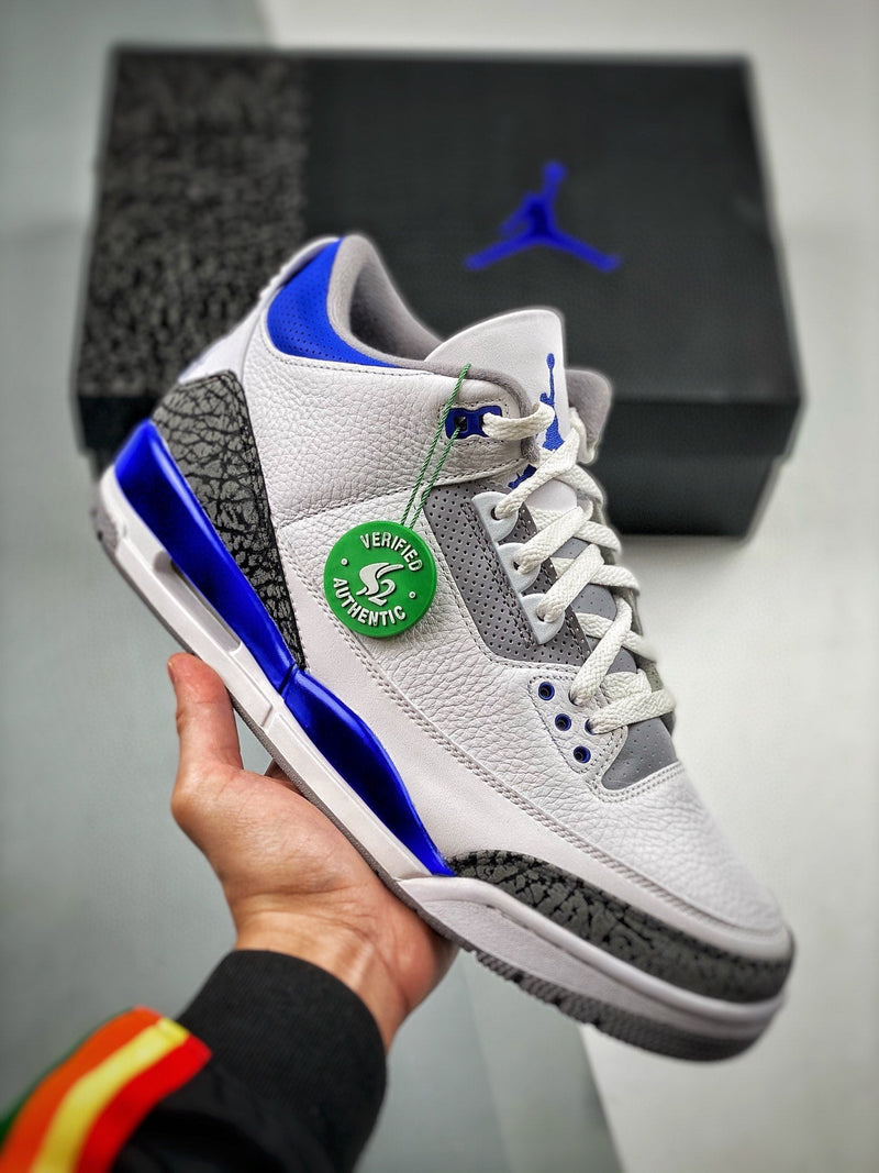 Tênis Nike Air Jordan 3 Retro "Racer Blue CT" - Rei da Pelada