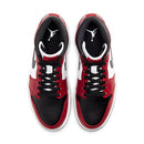 Tênis Nike Air Jordan 1 Mid Chicago Black Toe - Rei da Pelada