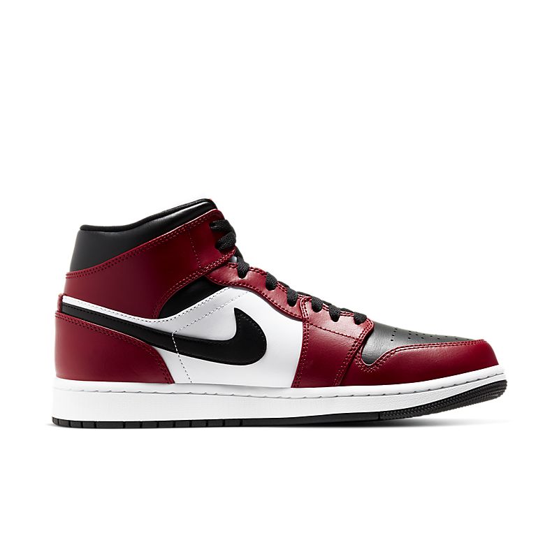 Tênis Nike Air Jordan 1 Mid Chicago Black Toe - Rei da Pelada