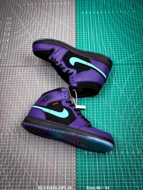 Tênis Nike Air Jordan 1 Zoom High 'Black grape' - Rei da Pelada