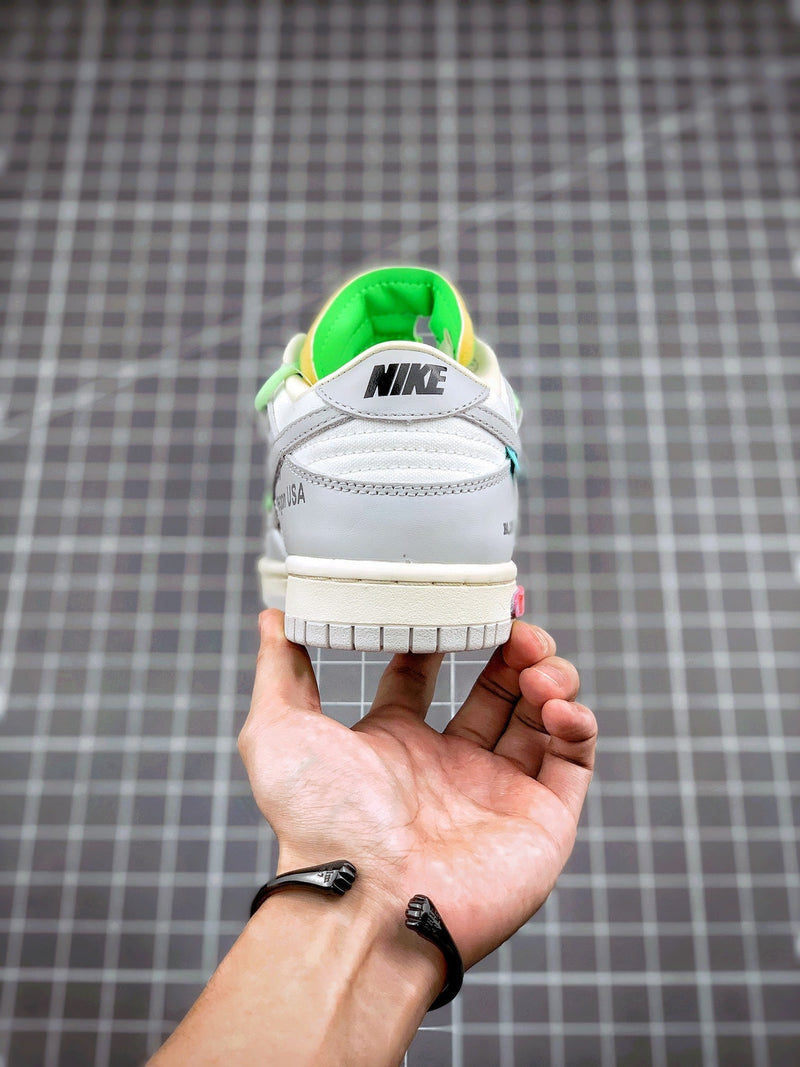 Tênis Nike SB Dunk Low x Off-White 'The 50 - Green' - Rei da Pelada