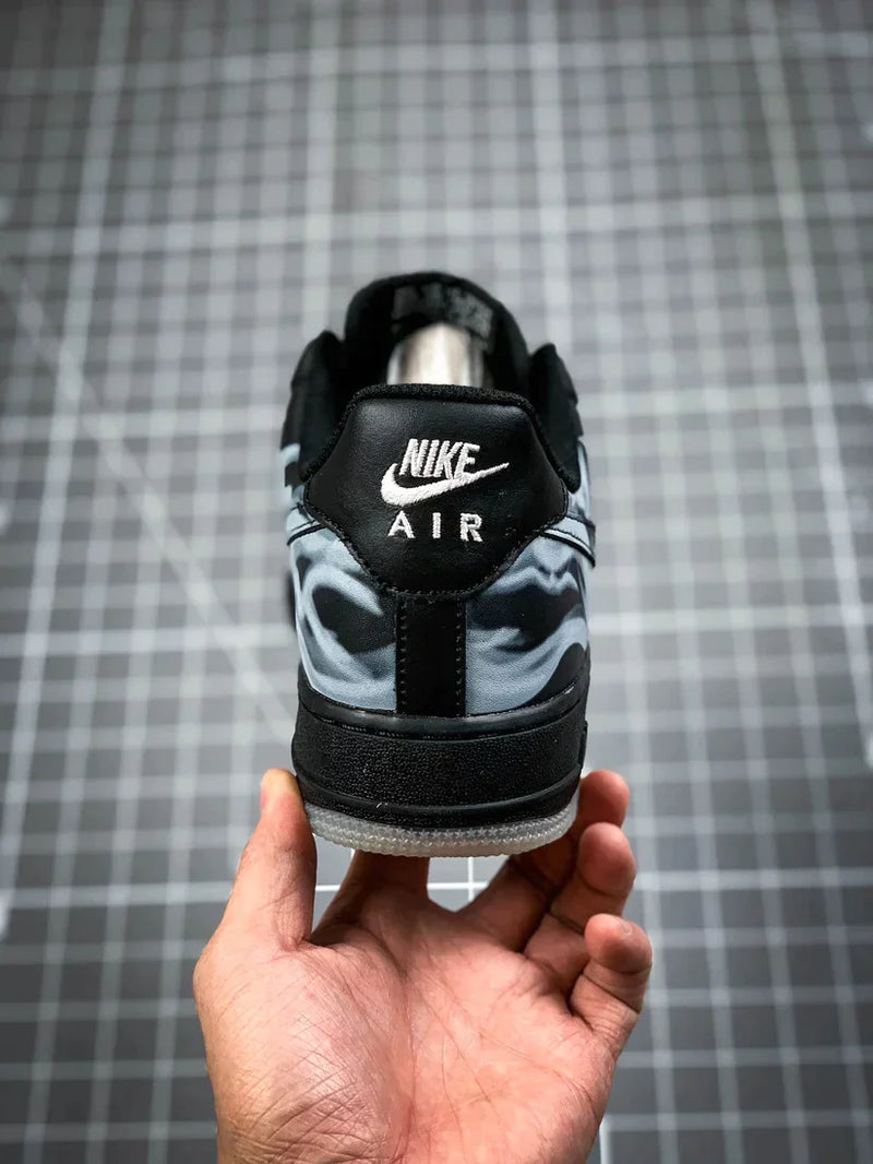 Tênis Nike Air Force 1 Low Skeleton Black - Rei da Pelada