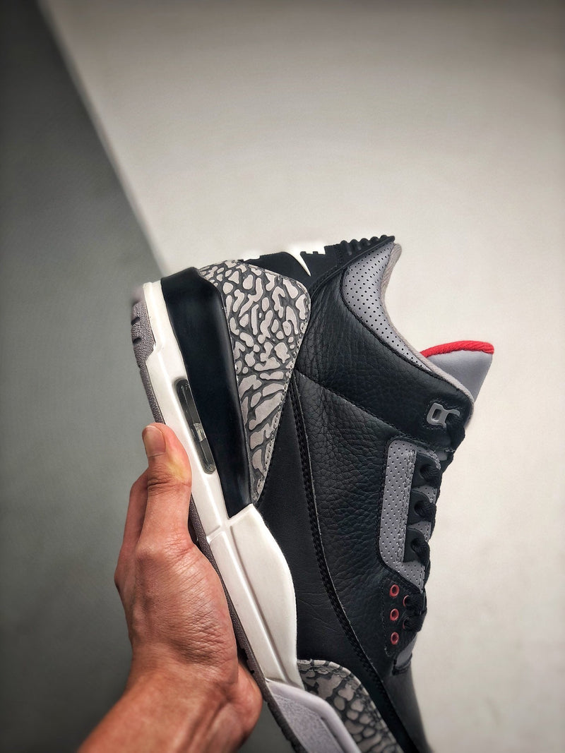 Tênis Nike Air Jordan 3 Retro "Black Cement" - Rei da Pelada